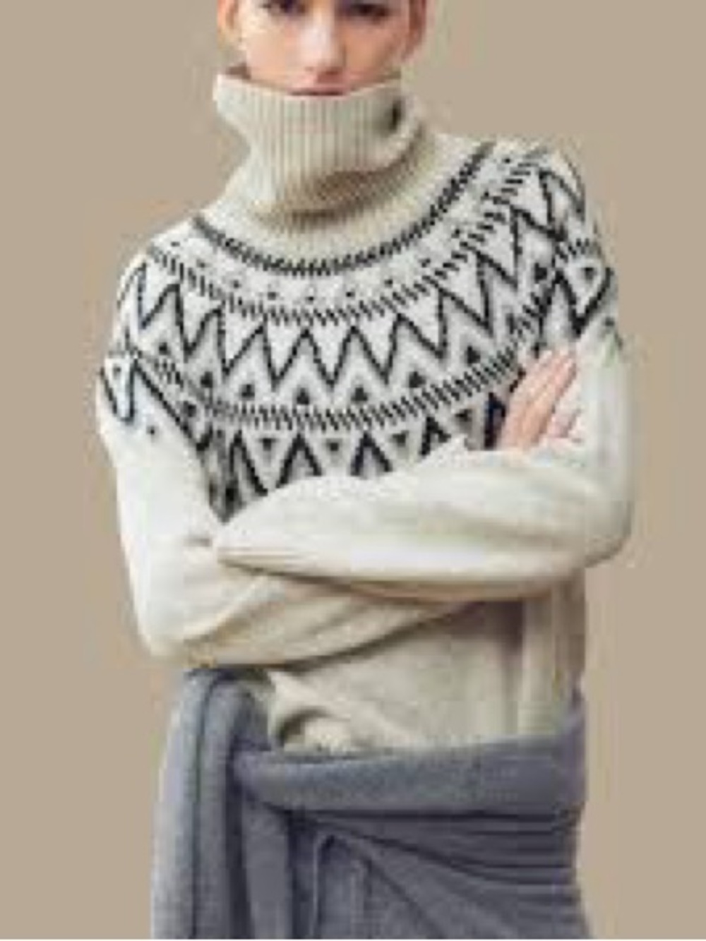 H&M | Patterned Turtleneck Sweater